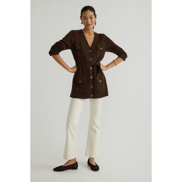 TUCKERNUCK Chocolate Brown Amara Sweater Size XS NWT Retail  $198 Tuckernuck - Picture 6 of 8